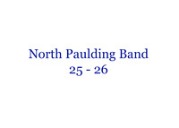 North Paulding Band 25-26
